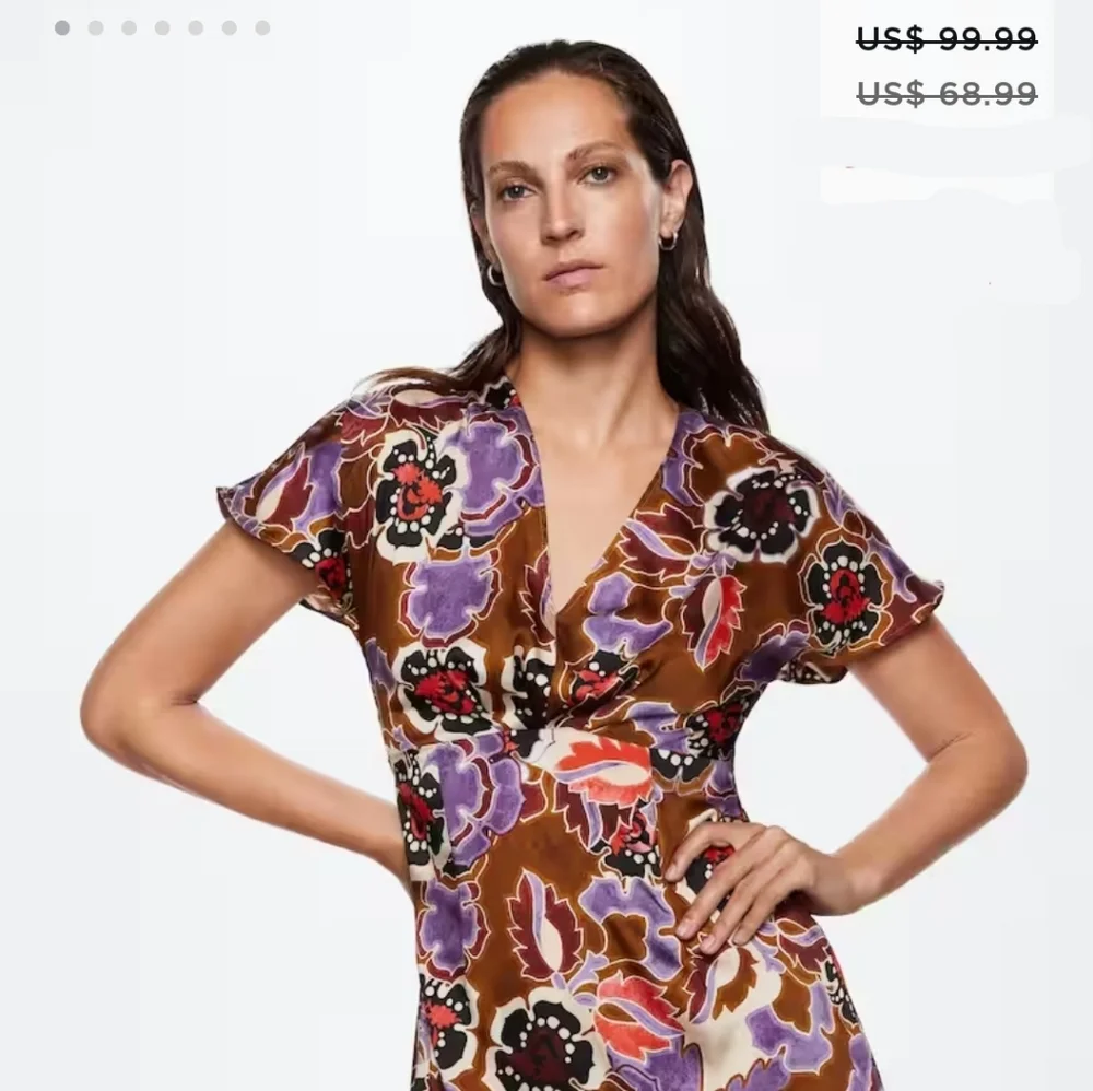 MANGO Floral midi dress - Picture 2 of 5